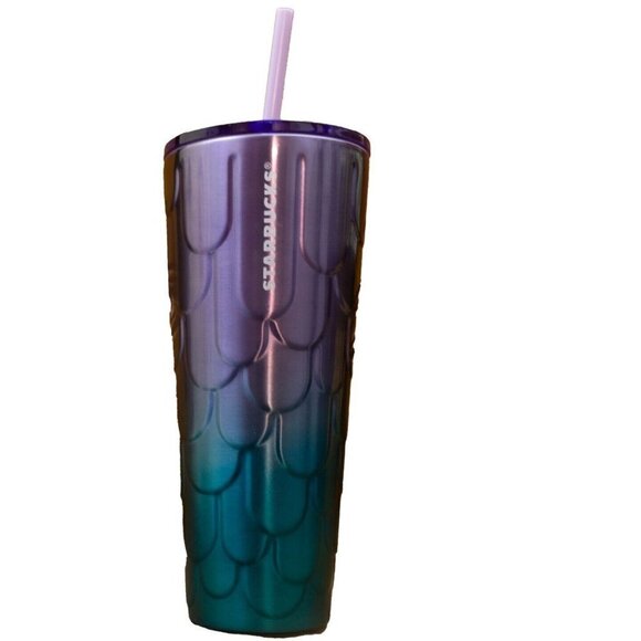 Starbucks 2023 mermaid siren twilight Stainless ombre scales venti tumbler - Picture 2 of 11